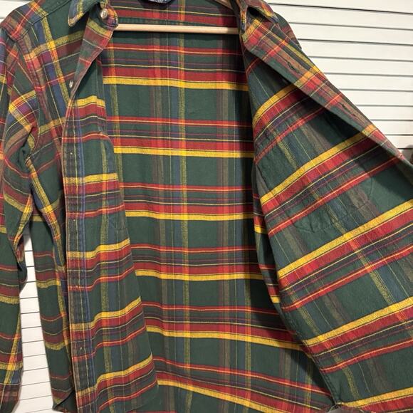 VTG 70s Plaid Woolrich Button Up Shirt Shacket SIZE M / L Heavy Cotton USA MADE - Picture 7 of 12